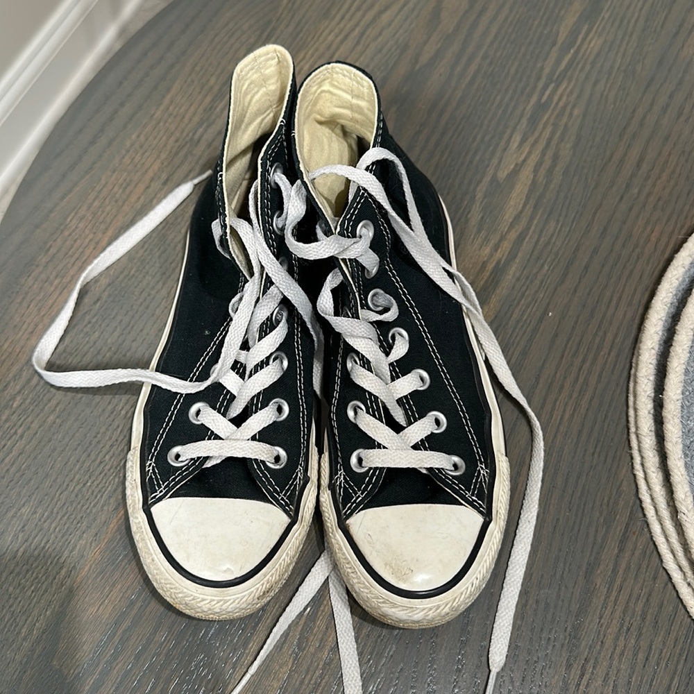 Converse black high tops